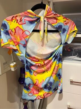 Nuovo Paris Tie Front Cut Out Top